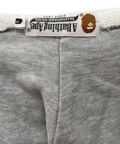A BATHING APE（アベイシングエイプ）A BATHING APE (アベイシングエイプ) head logo ジップパーカー グレー サイズ:Mの古着・服飾アイテム