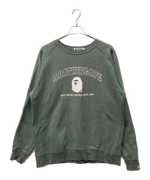 A BATHING APE（アベイシングエイプ）A BATHING APE (アベイシングエイプ) スウェット グリーン サイズ:XLの古着・服飾アイテム