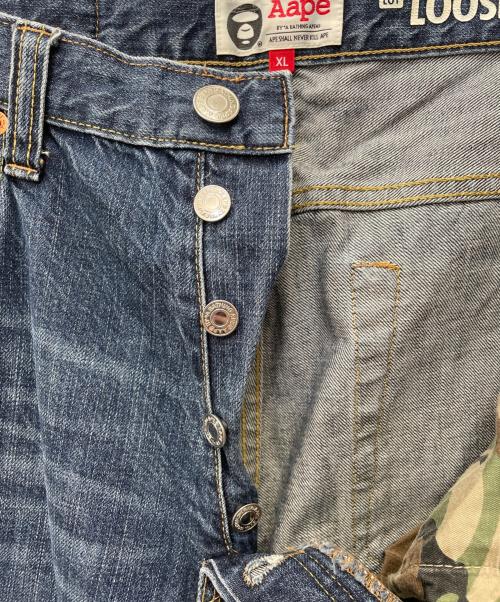 Aape BY A BATHING APE（エーエイプ バイ アベイシングエイプ）AAPE BY A BATHING APE (エーエイプ バイ アベイシングエイプ) Ape Denim インディゴ サイズ:91（W36）の古着・服飾アイテム