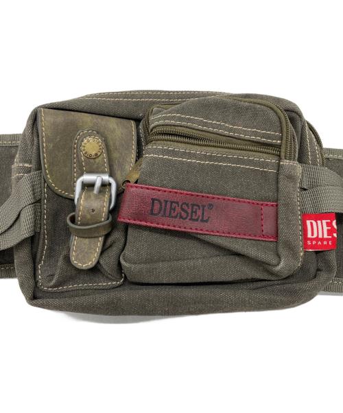 DIESEL（ディーゼル）DIESEL (ディーゼル) ミリタリーウエストバッグ カーキの古着・服飾アイテム
