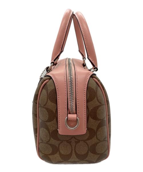 COACH（コーチ）COACH (コーチ) 2WAYバッグ ベージュ×ピンクの古着・服飾アイテム