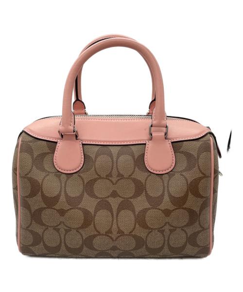 COACH（コーチ）COACH (コーチ) 2WAYバッグ ベージュ×ピンクの古着・服飾アイテム