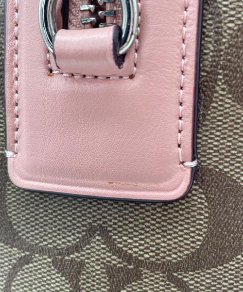 COACH（コーチ）COACH (コーチ) 2WAYバッグ ベージュ×ピンクの古着・服飾アイテム
