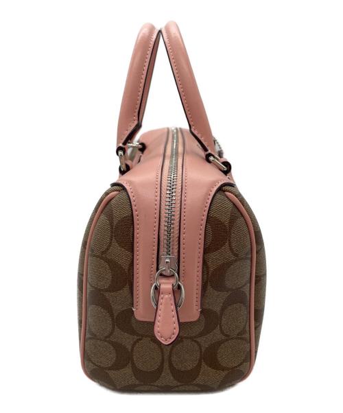 COACH（コーチ）COACH (コーチ) 2WAYバッグ ベージュ×ピンクの古着・服飾アイテム