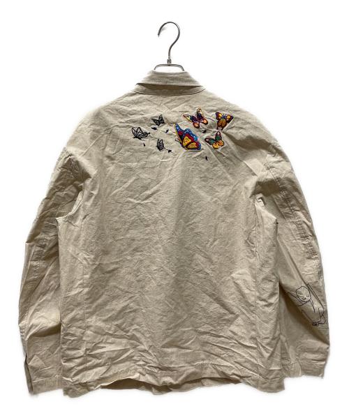 71 MICHAEL（ミシェル）71 MICHAEL (ミシェル) TUNAGI JAPAN エンプロイダリージャケット ベージュ サイズ:Mの古着・服飾アイテム