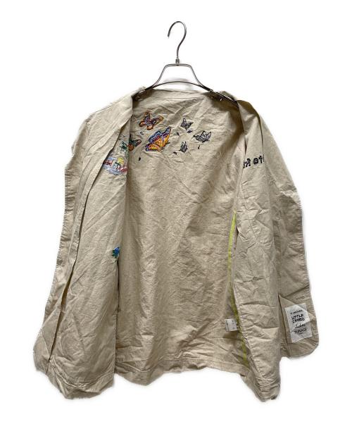 71 MICHAEL（ミシェル）71 MICHAEL (ミシェル) TUNAGI JAPAN エンプロイダリージャケット ベージュ サイズ:Mの古着・服飾アイテム