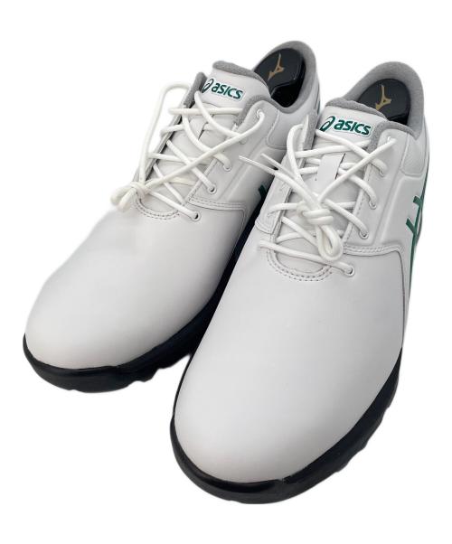asics（アシックス）asics (アシックス) ゴルフシューズ ホワイト×グリーン サイズ:27の古着・服飾アイテム