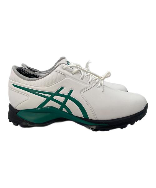 asics（アシックス）asics (アシックス) ゴルフシューズ ホワイト×グリーン サイズ:27の古着・服飾アイテム