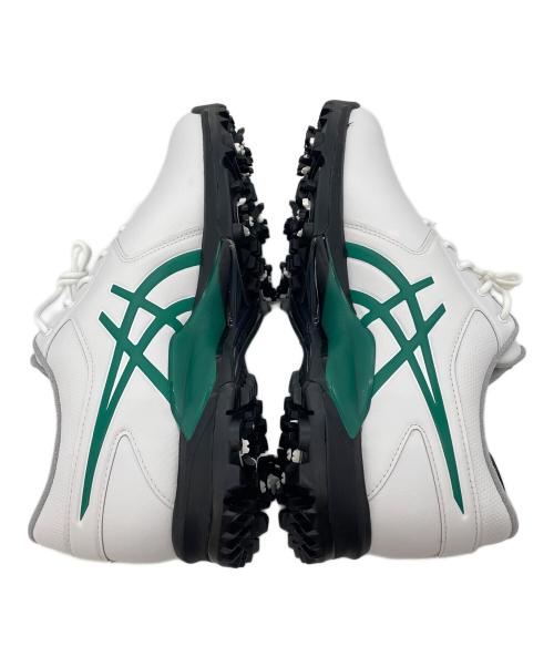 asics（アシックス）asics (アシックス) ゴルフシューズ ホワイト×グリーン サイズ:27の古着・服飾アイテム