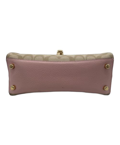 COACH（コーチ）COACH (コーチ) Disney (ディズニー) シグネチャー 2WAYバッグ  ピンクの古着・服飾アイテム