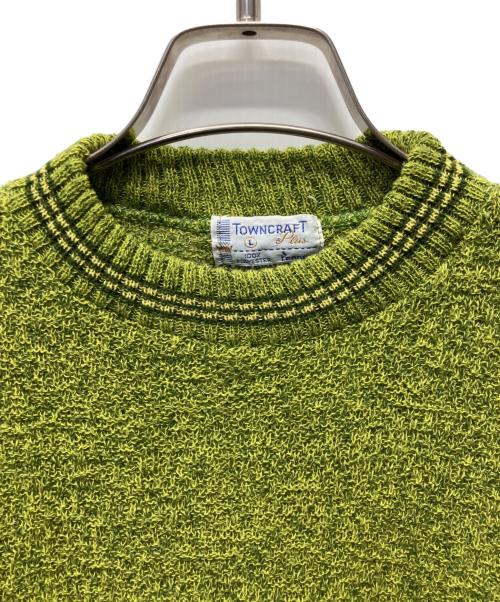TOWN CRAFT（タウンクラフト）TOWN CRAFT (タウンクラフト) penneys (ペニーズ) 半袖ニット グリーン サイズ:Ｌの古着・服飾アイテム