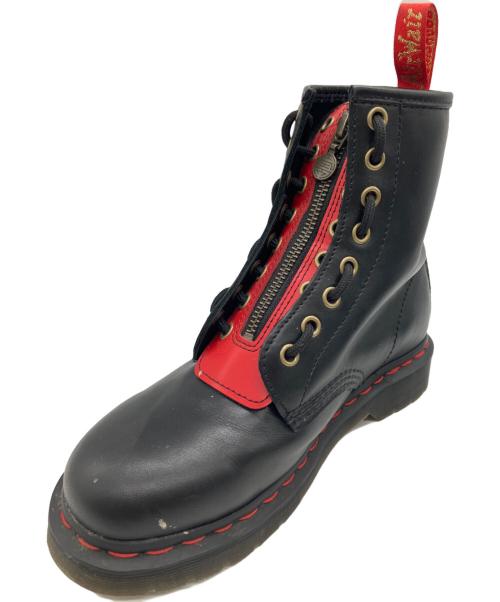 Dr.Martens（ドクターマーチン）Dr.Martens (ドクターマーチン) ショートブーツ YEAR OF THE RABBIT ブラック×レッド サイズ:23.5の古着・服飾アイテム
