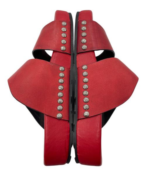 ALEXANDER McQUEEN（アレキサンダーマックイーン）ALEXANDER McQUEEN (アレキサンダーマックイーン) サンダル レッド サイズ:42の古着・服飾アイテム