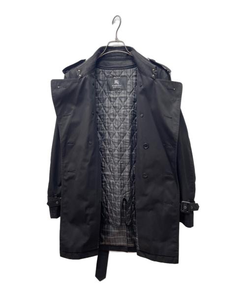 BURBERRY BLACK LABEL（バーバリーブラックレーベル）BURBERRY BLACK LABEL (バーバリーブラックレーベル) トレンチコート ブラック サイズ:Mの古着・服飾アイテム
