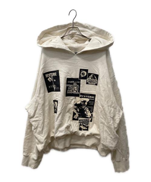 Hysteric Glamour（ヒステリックグラマー）Hysteric Glamour (ヒステリックグラマー) Circle Heritage (サークルヘリテージ) luminescence hoodie ベージュ サイズ:XLの古着・服飾アイテム
