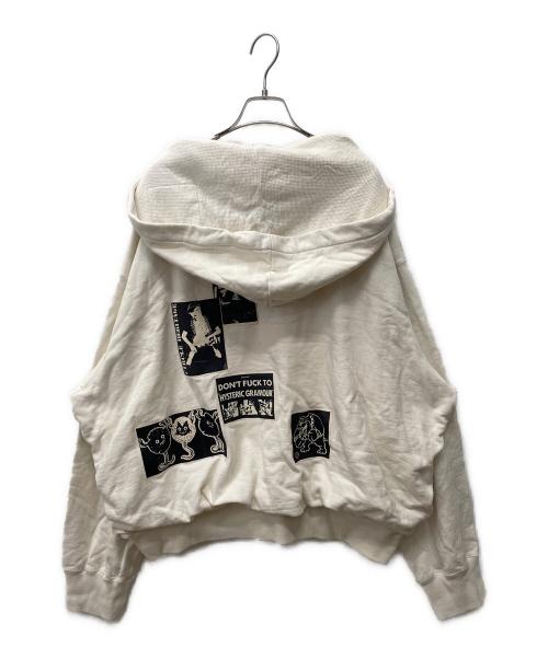 Hysteric Glamour（ヒステリックグラマー）Hysteric Glamour (ヒステリックグラマー) Circle Heritage (サークルヘリテージ) luminescence hoodie ベージュ サイズ:XLの古着・服飾アイテム