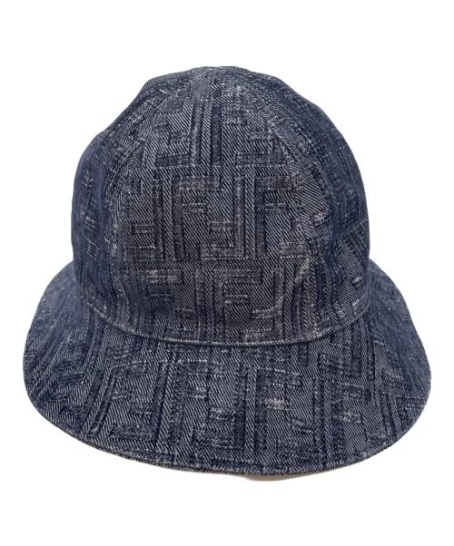 FENDI（フェンディ）FENDI (フェンディ) バケットハット ズッカ ネイビー サイズ:Mの古着・服飾アイテム