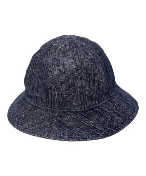 FENDI（フェンディ）FENDI (フェンディ) バケットハット ズッカ ネイビー サイズ:Mの古着・服飾アイテム