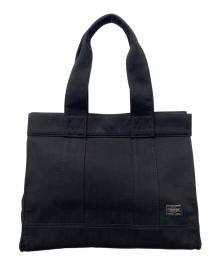 PORTER（ポーター）の古着「キャンバストートバッグ」｜ブラック