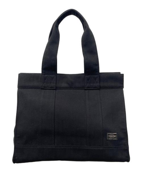 PORTER（ポーター）PORTER (ポーター) キャンバストートバッグ ブラックの古着・服飾アイテム