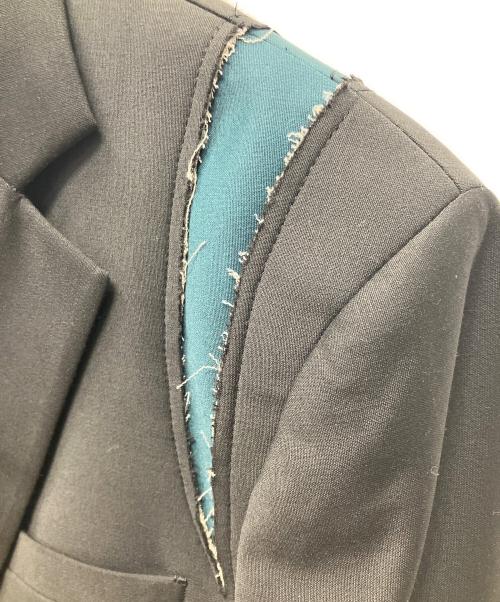 DIESEL（ディーゼル）DIESEL (ディーゼル) 切替テーラードジャケット ブラック サイズ:48の古着・服飾アイテム