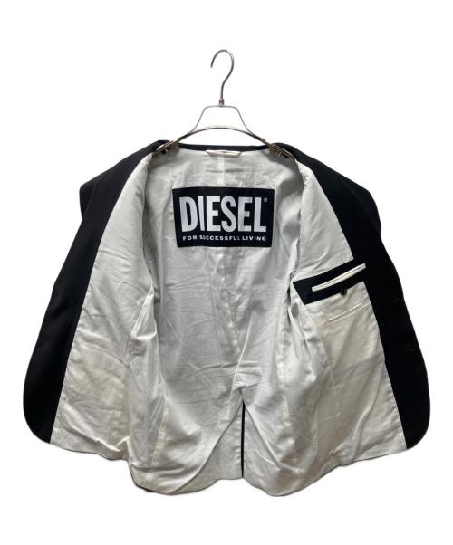 DIESEL（ディーゼル）DIESEL (ディーゼル) 切替テーラードジャケット ブラック サイズ:48の古着・服飾アイテム