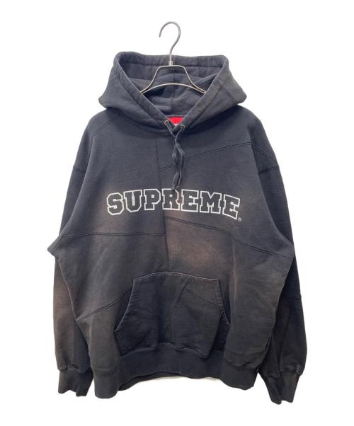 SUPREME（シュプリーム）Supreme (シュプリーム) Patchwork Hooded Sweatshirt ブラック サイズ:Lの古着・服飾アイテム