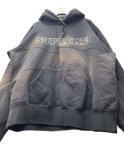 SUPREME（シュプリーム）Supreme (シュプリーム) Patchwork Hooded Sweatshirt ブラック サイズ:Lの古着・服飾アイテム