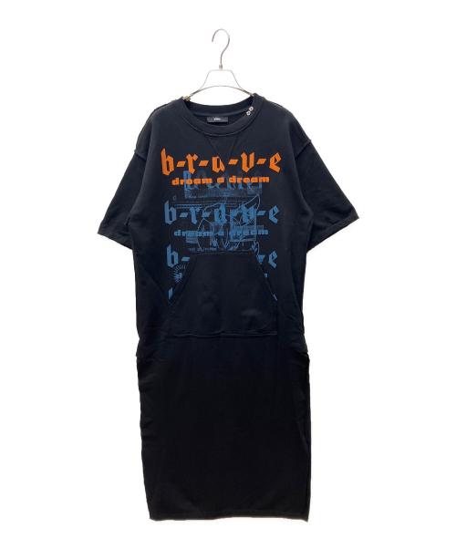 DIESEL（ディーゼル）DIESEL (ディーゼル) 半袖ワンピース ブラック サイズ:不明の古着・服飾アイテム