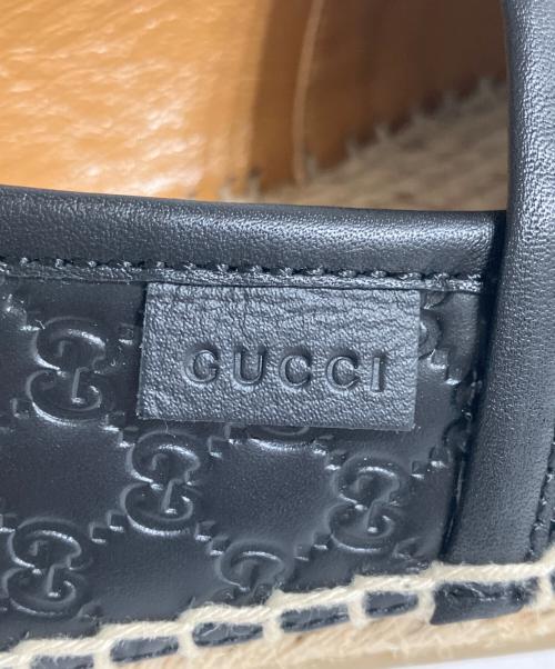 GUCCI（グッチ）GUCCI (グッチ) エスパドリーユ ブラック サイズ:23.5の古着・服飾アイテム