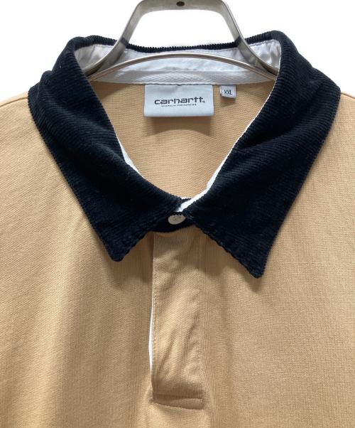 Carhartt WIP（カーハート ワーク イン プログレス）Carhartt WIP (カーハート ワーク イン プログレス) CORD RUGBY POLO ラガーシャツ ブラウン サイズ:XXLの古着・服飾アイテム