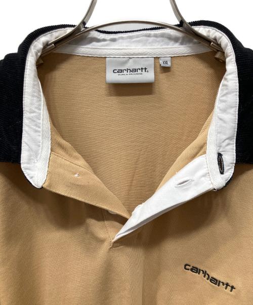 Carhartt WIP（カーハート ワーク イン プログレス）Carhartt WIP (カーハート ワーク イン プログレス) CORD RUGBY POLO ラガーシャツ ブラウン サイズ:XXLの古着・服飾アイテム