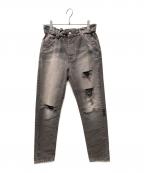 OFFWHITEオフホワイト）の古着「LOW CROTCH Jeans Grey」｜ブラック