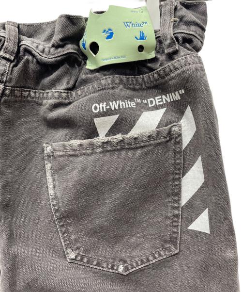OFFWHITE（オフホワイト）OFFWHITE (オフホワイト) LOW CROTCH Jeans Grey ブラック サイズ:76cm (W30)の古着・服飾アイテム