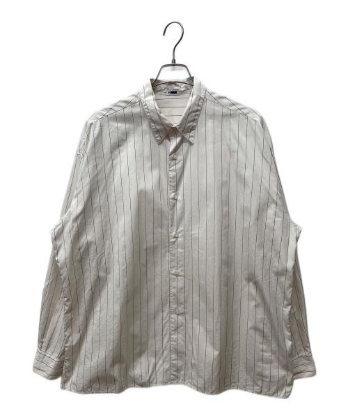H BEAUTY&YOUTH（エイチ ビューティー&ユース）H BEAUTY&YOUTH (エイチ ビューティー&ユース) 長袖シャツ　25ss ベージュ×ブラック サイズ:Lの古着・服飾アイテム