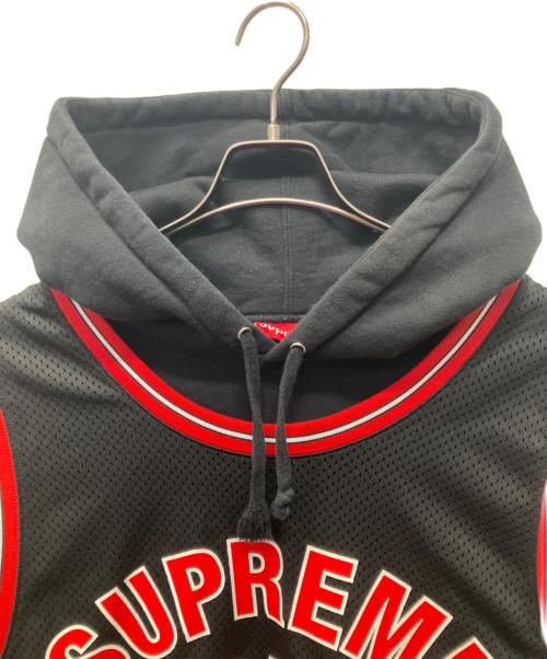 SUPREME（シュプリーム）Supreme (シュプリーム) Basketball Jersey Hooded ブラック サイズ:XLの古着・服飾アイテム