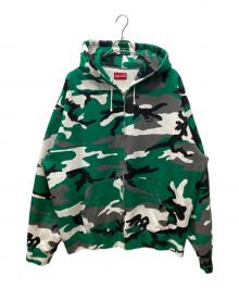 SUPREME（シュプリーム）の古着「Small Box Zip Up Hooded Sweatshirt」｜グリーン×グレー