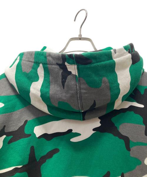 SUPREME（シュプリーム）Supreme (シュプリーム) Small Box Zip Up Hooded Sweatshirt グリーン×グレー サイズ:XXLの古着・服飾アイテム