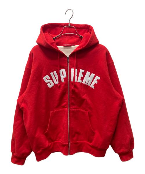 SUPREME（シュプリーム）Supreme (シュプリーム) Arc Thermal Zip Hooded Sweatshirt 2024FW  レッド サイズ:Lの古着・服飾アイテム