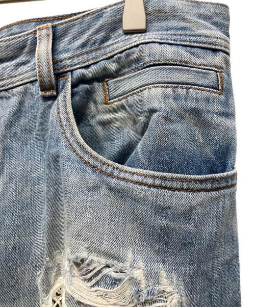 DOLCE & GABBANA（ドルチェ＆ガッバーナ）DOLCE & GABBANA (ドルチェ＆ガッバーナ) クラッシュ加工デニムパンツ インディゴ サイズ:83.5cm (W33)の古着・服飾アイテム
