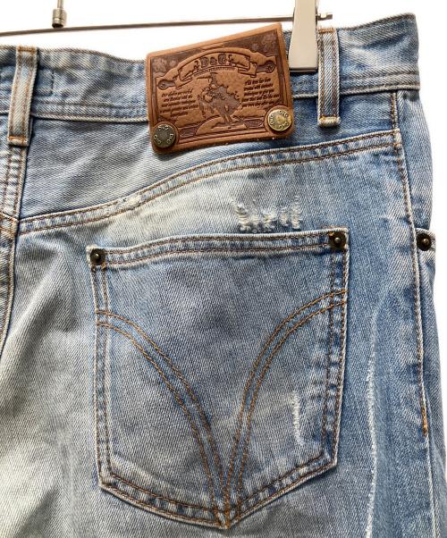 DOLCE & GABBANA（ドルチェ＆ガッバーナ）DOLCE & GABBANA (ドルチェ＆ガッバーナ) クラッシュ加工デニムパンツ インディゴ サイズ:83.5cm (W33)の古着・服飾アイテム