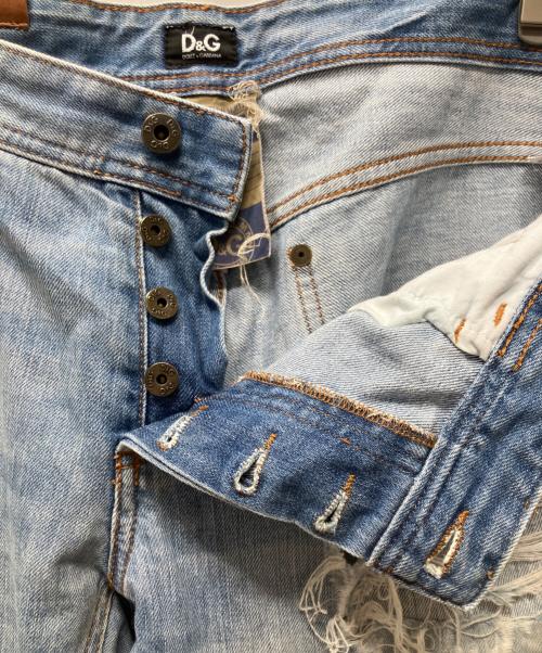DOLCE & GABBANA（ドルチェ＆ガッバーナ）DOLCE & GABBANA (ドルチェ＆ガッバーナ) クラッシュ加工デニムパンツ インディゴ サイズ:83.5cm (W33)の古着・服飾アイテム