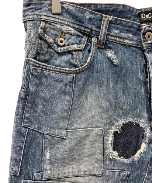 DOLCE & GABBANA（ドルチェ＆ガッバーナ）DOLCE & GABBANA (ドルチェ＆ガッバーナ) ダメージ加工デニムパンツ インディゴ サイズ:81cm（W32）の古着・服飾アイテム