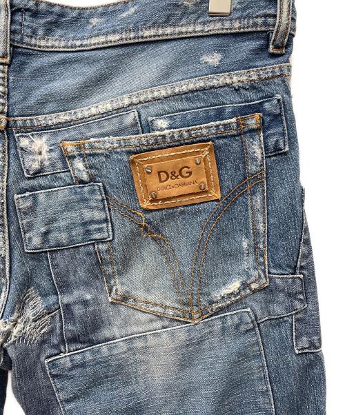DOLCE & GABBANA（ドルチェ＆ガッバーナ）DOLCE & GABBANA (ドルチェ＆ガッバーナ) ダメージ加工デニムパンツ インディゴ サイズ:81cm（W32）の古着・服飾アイテム