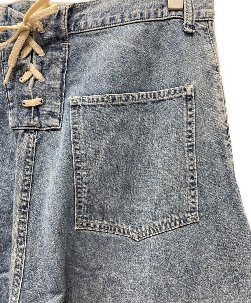 RRL（ダブルアールエル）RRL (ダブルアールエル) セーラー レースアップ ボタンフライ デニムパンツ インディゴ サイズ:81cm (W32)の古着・服飾アイテム