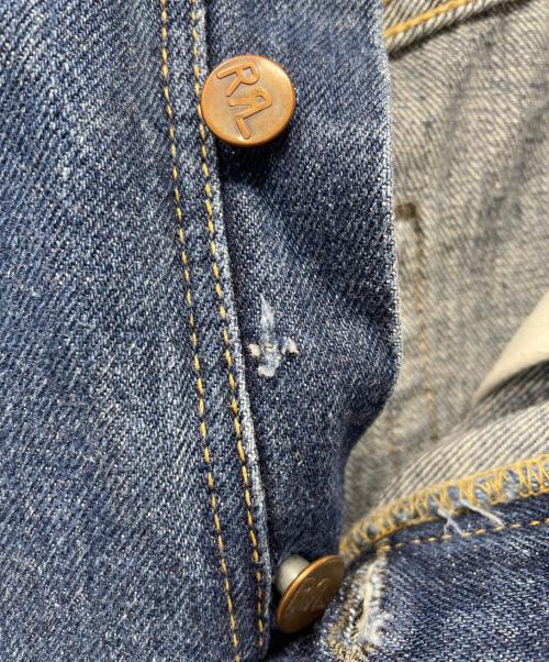 RRL（ダブルアールエル）RRL (ダブルアールエル) シンチバック デニムパンツ インディゴ サイズ:83.5cm (W33)の古着・服飾アイテム