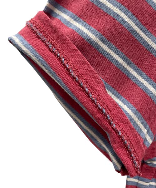 RRL（ダブルアールエル）RRL (ダブルアールエル) 半袖カットソー　Pirate Flag Theme Striped T-shirt レッド サイズ:XSの古着・服飾アイテム