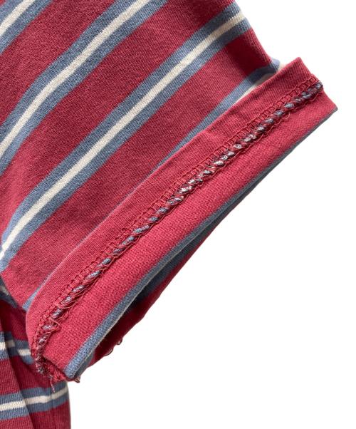 RRL（ダブルアールエル）RRL (ダブルアールエル) 半袖カットソー　Pirate Flag Theme Striped T-shirt レッド サイズ:XSの古着・服飾アイテム
