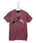 RRL（ダブルアールエル）の古着「半袖カットソー　Pirate Flag Theme Striped T-shirt」｜レッド