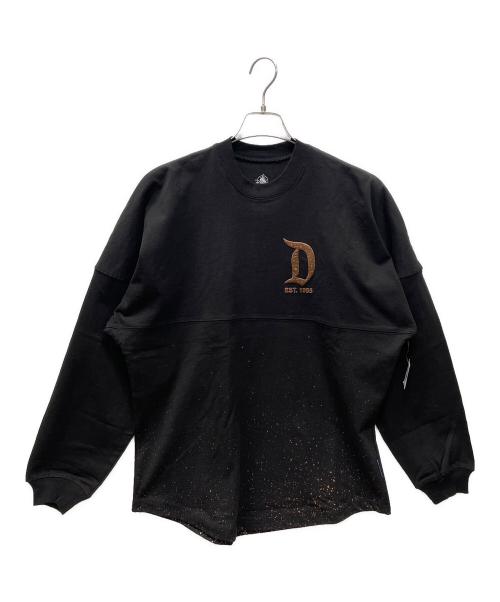 Disney PARKS（ディズニーパーク）Disney PARKS (ディズニーパーク) 長袖カットソー　SPIRIT JERSEY ブラック×ブラウン サイズ:Sの古着・服飾アイテム